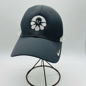 NIKE LEGACY 91 ATHLETIC HAT WHITE AND GRAY WITH OCTOPUS EMBROIDERED ON FRONT